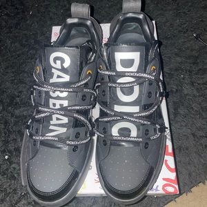 Dolce and gabbana mens calfskin portifino designer sneakers